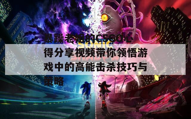 暴躁老姐的CSGO心得分享视频带你领悟游戏中的高能击杀技巧与策略  第1张