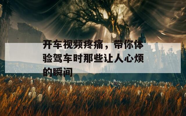 开车视频疼痛，带你体验驾车时那些让人心烦的瞬间  第1张