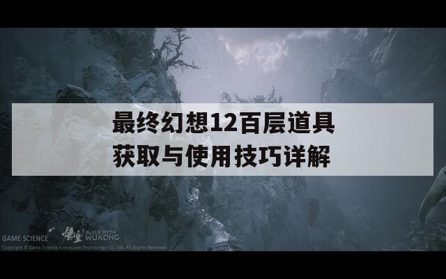 最终幻想12百层道具获取与使用技巧详解  第1张