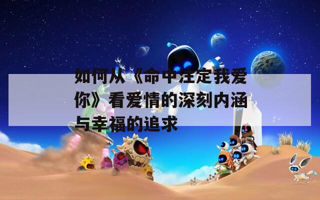 如何从《命中注定我爱你》看爱情的深刻内涵与幸福的追求  第1张
