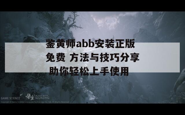 鉴黄师abb安装正版免费 方法与技巧分享 助你轻松上手使用  第1张