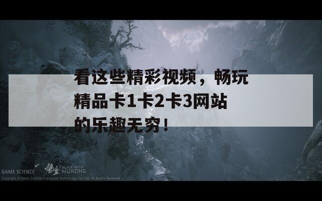 看这些精彩视频，畅玩精品卡1卡2卡3网站的乐趣无穷！  第1张