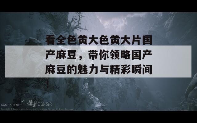 看全色黄大色黄大片国产麻豆，带你领略国产麻豆的魅力与精彩瞬间！  第1张