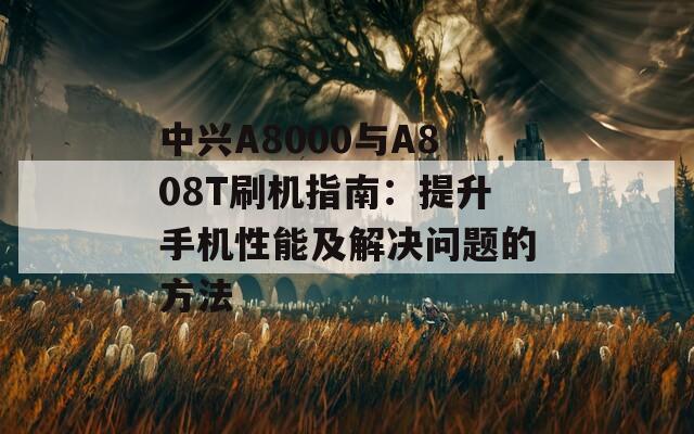 中兴A8000与A808T刷机指南：提升手机性能及解决问题的方法  第1张
