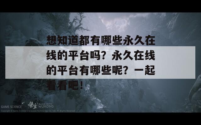 想知道都有哪些永久在线的平台吗？永久在线的平台有哪些呢？一起看看吧！  第1张