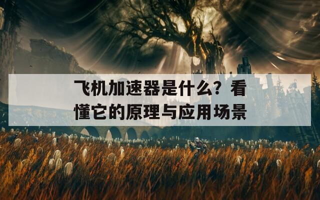 飞机加速器是什么？看懂它的原理与应用场景  第1张