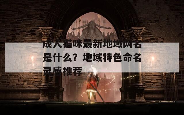 成人猫咪最新地域网名是什么？地域特色命名灵感推荐