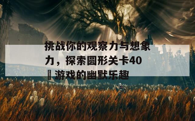 挑战你的观察力与想象力，探索圆形关卡40囧游戏的幽默乐趣  第1张