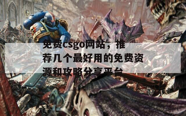 免费csgo网站，推荐几个最好用的免费资源和攻略分享平台