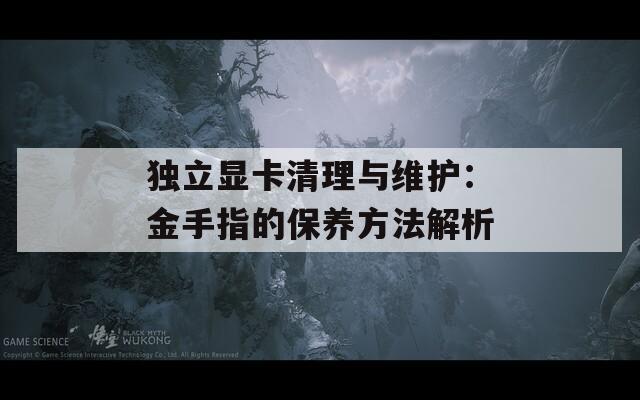 独立显卡清理与维护：金手指的保养方法解析  第1张
