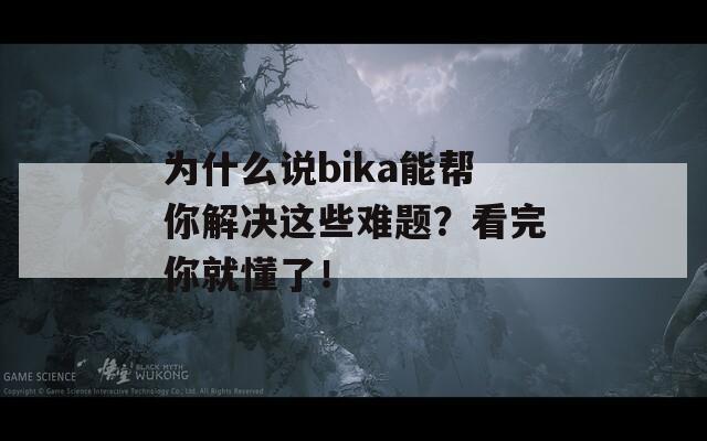 为什么说bika能帮你解决这些难题？看完你就懂了！