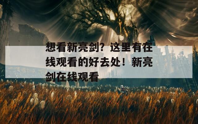 想看新亮剑？这里有在线观看的好去处！新亮剑在线观看