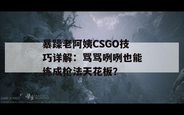 暴躁老阿姨CSGO技巧详解：骂骂咧咧也能练成枪法天花板？  第1张