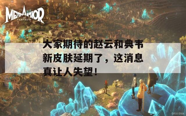 大家期待的赵云和典韦新皮肤延期了，这消息真让人失望！
