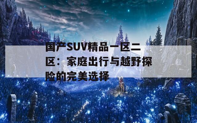 国产SUV精品一区二区：家庭出行与越野探险的完美选择  第1张