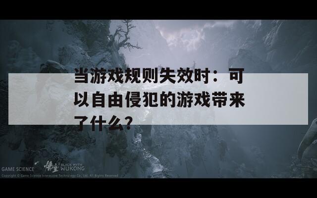 当游戏规则失效时：可以自由侵犯的游戏带来了什么？  第1张