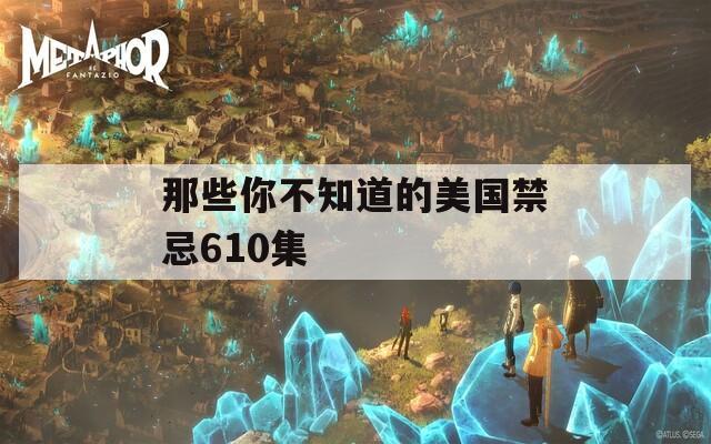 那些你不知道的美国禁忌610集