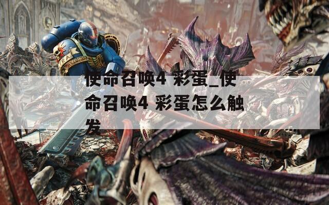 使命召唤4 彩蛋_使命召唤4 彩蛋怎么触发  第1张