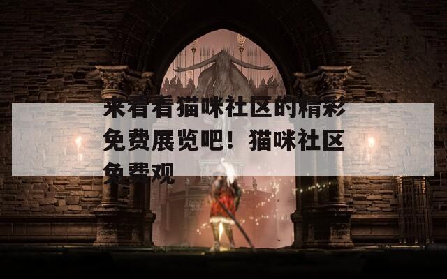 来看看猫咪社区的精彩免费展览吧！猫咪社区免费观