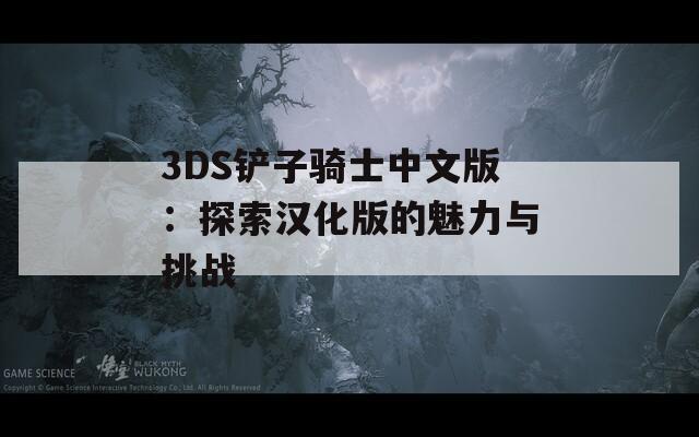 3DS铲子骑士中文版：探索汉化版的魅力与挑战