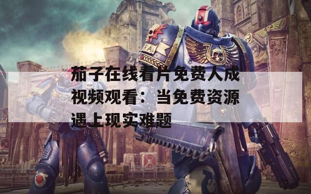 茄子在线看片免费人成视频观看：当免费资源遇上现实难题