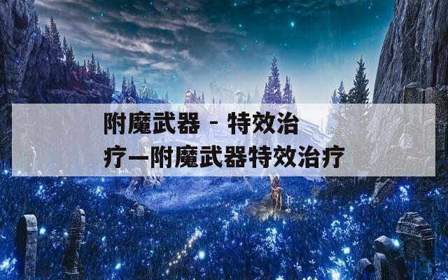 附魔武器 - 特效治疗—附魔武器特效治疗  第1张