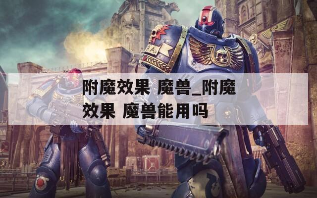 附魔效果 魔兽_附魔效果 魔兽能用吗