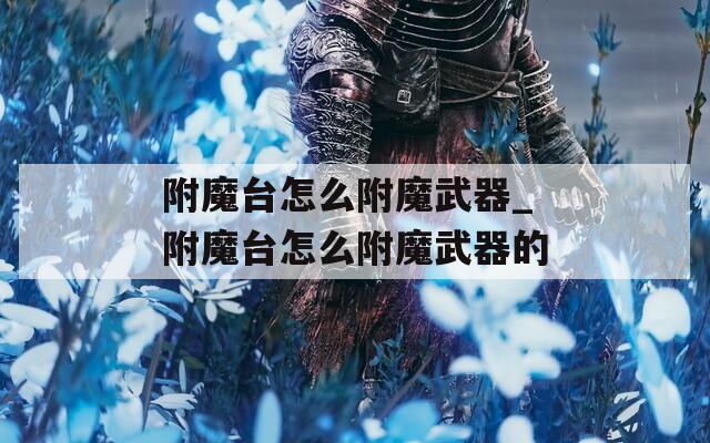 附魔台怎么附魔武器_附魔台怎么附魔武器的  第1张