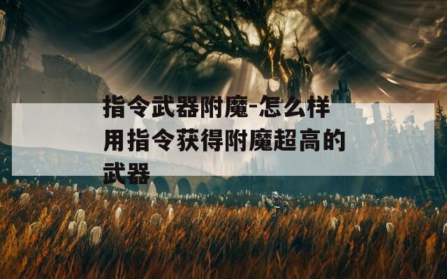 指令武器附魔-怎么样用指令获得附魔超高的武器  第1张