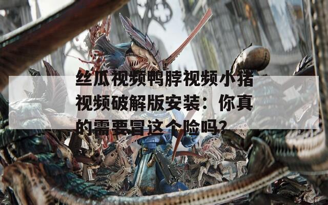 丝瓜视频鸭脖视频小猪视频破解版安装：你真的需要冒这个险吗？