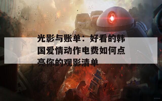 光影与账单：好看的韩国爱情动作电费如何点亮你的观影清单